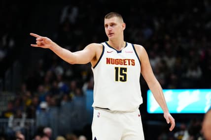 Dec 8, 2023; Denver, Colorado, USA; Denver Nuggets center Nikola Jokic (15) during the second half against the Houston Rockets at Ball Arena. Mandatory Credit: Ron Chenoy-USA TODAY Sports