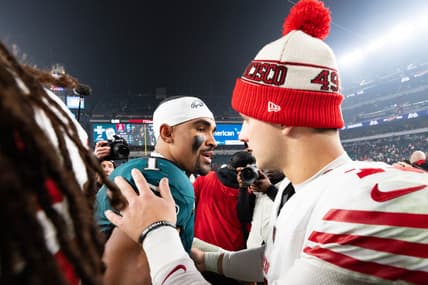 San Francisco 49ers' Brock Purdy, Philadelphia Eagles' Jalen Hurts