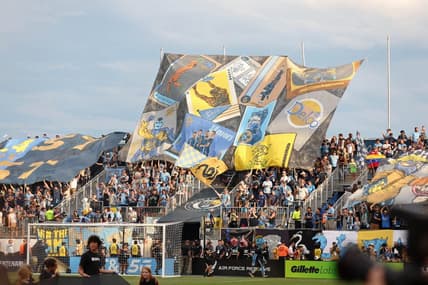 Aug 15, 2023; Chester, PA, USA; Philadelphia Union fans display a tifo before the game against Inter Miami CF at Subaru Park. Mandatory Credit: Bill Streicher-USA TODAY Sports