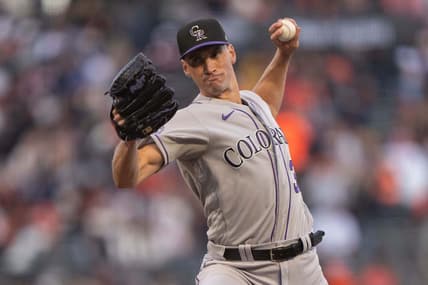 Sep 10, 2023; San Francisco, California, USA;  Colorado Rockies relief pitcher Brent Suter (39) pitches during the sixth inning against the San Francisco Giants at Oracle Park. Mandatory Credit: Stan Szeto-USA TODAY Sports