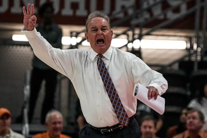 Texas Longhorns head coach Vic Schaefer yells instructions from the sideline during the women   s basketball game against the University of Connecticut at the Moody Center on Sunday, Dec. 3, 2023 in Austin.