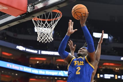 Jan 6, 2024; Louisville, Kentucky, USA; Pittsburgh Panthers forward Blake Hinson (2) shoots against the Louisville Cardinals during the first half at KFC Yum! Center. Mandatory Credit: Jamie Rhodes-USA TODAY Sports