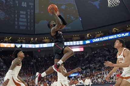 Jan 29, 2024; Austin, Texas, USA; Houston Cougars guard Jamal Shead (1) drives to the basket during the second half against the Texas Longhorns at Moody Center. Mandatory Credit: Scott Wachter-USA TODAY Sports
