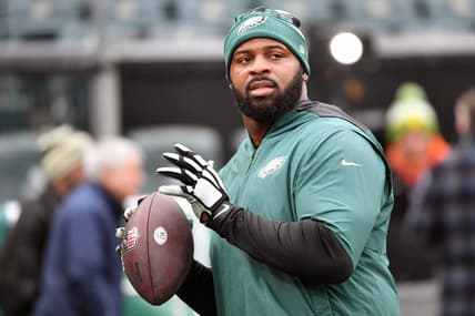 Dec 31, 2023; Philadelphia, Pennsylvania, USA;  Philadelphia Eagles defensive tackle Fletcher Cox (91) against the Arizona Cardinals at Lincoln Financial Field. Mandatory Credit: Eric Hartline-USA TODAY Sports