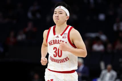 Mar 15, 2024; Minneapolis, MN, USA; Nebraska Cornhuskers guard Keisei Tominaga (30) looks on during the second half against the Indiana Hoosiers at Target Center. Mandatory Credit: Matt Krohn-USA TODAY Sports