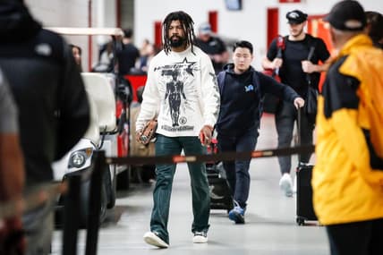 Jan 28, 2024; Santa Clara, California, USA; Detroit Lions cornerback Cameron Sutton arrives for the NFC championship game against the San Francisco 49ers at Levi's Stadium. Mandatory Credit: Junfu Han-USA TODAY Sports