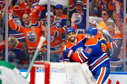 NHL: Stanley Cup Playoffs-Dallas Stars at Edmonton Oilers