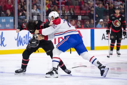 NHL: Preseason-Montreal Canadiens at Ottawa Senators, arber xhekaj