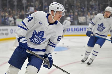 NHL: David Kampf, Toronto Maple Leafs at Los Angeles Kings
