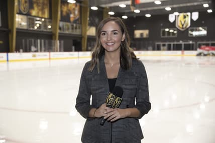 Ashali Vise Vegas Golden Knights ringside reporter