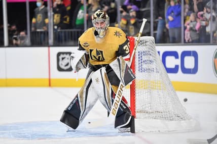 Logan Thompson Vegas Golden Knights (Photo- Vegas Golden Knights via Twitter)