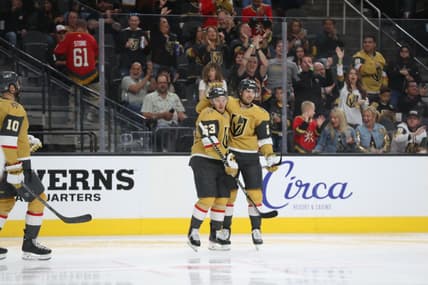 Evgenii Dadonov and Shea Theodore Vegas Golden Knights (Photo- Vegas Golden Knights via Twitter)