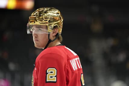 Zach Whitecloud Vegas Golden Knights first responders night jerseys (Photo- Vegas Golden Knights via Twitter)