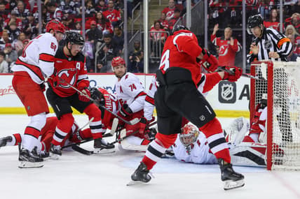 NHL: Stanley Cup Playoffs-Carolina Hurricanes at New Jersey Devils