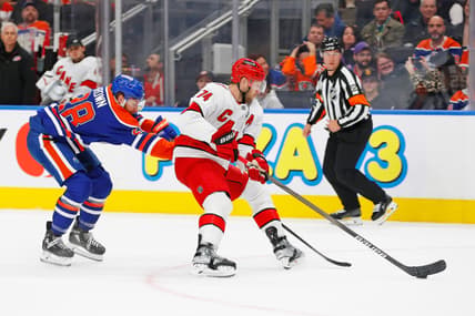 NHL: Carolina Hurricanes at Edmonton Oilers