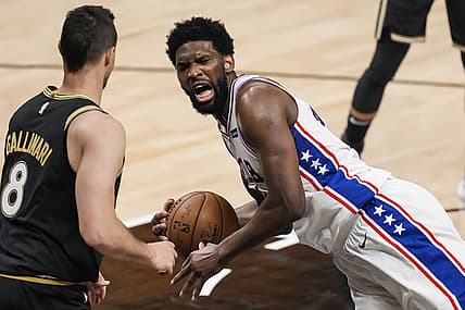WATCH: Joel Embiid, John Collins get chippy in 76ers-Hawks Game 6