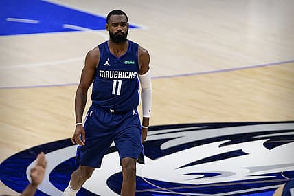 May 28, 2021; Dallas, Texas, USA; Dallas Mavericks forward Tim Hardaway Jr. (11) in action during game three between the Clippers and the Mavericks in the first round of the 2021 NBA Playoffs at American Airlines Center. Mandatory Credit: Jerome Miron-USA TODAY Sports