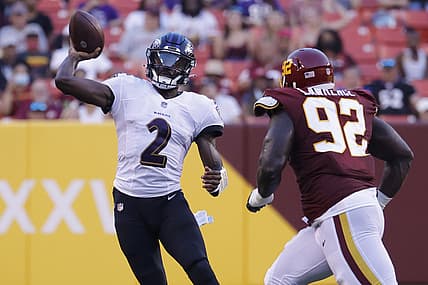 NFL world reacts to Baltimore Ravens QB Tyler Huntley lighting up preseason Week 3