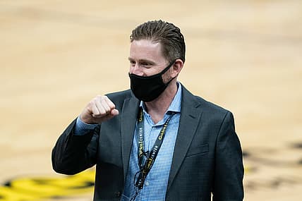 December 15, 2020; Sacramento, California, USA;  Sacramento Kings assistant general manager Wes Wilcox during the second quarter against the Golden State Warriors at Golden 1 Center. Mandatory Credit: Kyle Terada-USA TODAY Sports