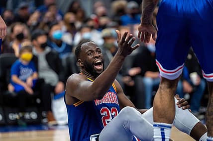 Dec 23, 2021; San Francisco, California, USA; Golden State Warriors forward Draymond Green (23) reacts after a play during the third quarter against the Memphis Grizzlies at Chase Center. Mandatory Credit: Neville E. Guard-USA TODAY Sports