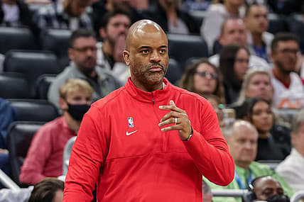 Jan 9, 2022; Orlando, Florida, USA; Washington Wizards head coach Wes Unseld looks on during the second quarter against the Orlando Magic at Amway Center. Mandatory Credit: Mike Watters-USA TODAY Sports