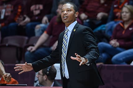 Dec 11, 2019; Blacksburg, VA, USA; Chattanooga Mocs head coach Lamont Paris looks on during the game against the Virginia Tech Hokies at Cassell Coliseum. Mandatory Credit: Michael Shroyer-USA TODAY Sports