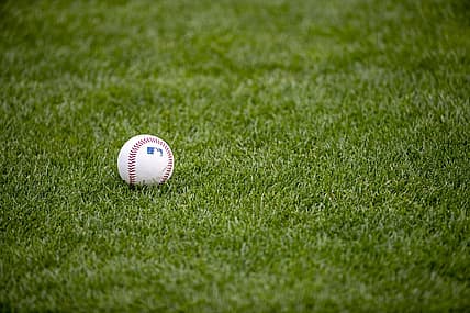 May 13, 2019; Minneapolis, MN, USA; A general view of a ball on the field during batting practice prior to the game between the Los Angeles Angels and Minnesota Twins at Target Field. Mandatory Credit: Jesse Johnson-USA TODAY Sports