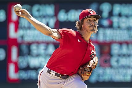 Jul 13, 2022; Minneapolis, Minnesota, USA; Minnesota Twins starting pitcher Joe Ryan (41) throws to the Milwaukee Brewers in the first inning at Target Field. Mandatory Credit: Bruce Kluckhohn-USA TODAY Sports