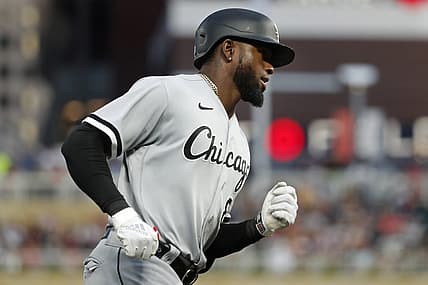 Jul 14, 2022; Minneapolis, Minnesota, USA; Chicago White Sox center fielder Luis Robert (88) runs the bases on his grand slam home run against the Minnesota Twins in the fourth inning at Target Field. Mandatory Credit: Bruce Kluckhohn-USA TODAY Sports