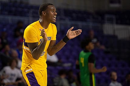 Montverde Academy's Dariq Whitehead (0) reacts after forcing a turnover during the second half of the GEICO Nationals quarterfinal between AZ Compass Prep (Ariz.) and Montverde Academy (Fla.), Thursday, March 31, 2022, at Suncoast Credit Union Arena in Fort Myers, Fla.Montverde Academy defeated AZ Compass Prep 72-63.

GEICO Nationals 2022: AZ Compass Prep (Ariz.) vs. Montverde Academy (Fla.), March 31, 2022