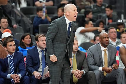 Nov 18, 2022; Las Vegas, Nevada, USA; UCLA Bruins head coach Mick Cronin during the second half against the Illinois Fighting Illini at T-Mobile Arena. Mandatory Credit: Stephen R. Sylvanie-USA TODAY Sports