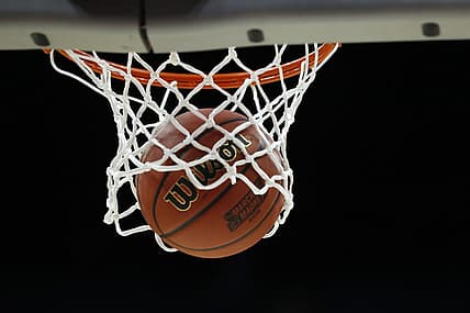 Mar 21, 2019; Columbus, OH, USA; General view of March Madness basketballs during practice before the first round of the 2019 NCAA Tournament at Nationwide Arena. Mandatory Credit: Rick Osentoski-USA TODAY Sports
