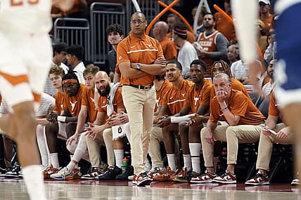 Dec 12, 2022; Austin, Texas, USA; Texas Longhorns acting head coach Rodney Terry watches during the first half against the Rice Owls at Moody Center. Mandatory Credit: Scott Wachter-USA TODAY Sports