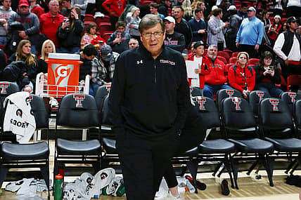 Dec 13, 2022; Lubbock, Texas, USA; Texas Tech Red Raiders head coach Mark Adams after the game against the Eastern Washington Eagles at United Supermarkets Arena. Mandatory Credit: Michael C. Johnson-USA TODAY Sports