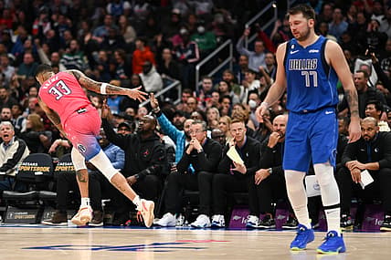 Washington Wizards forward Kyle Kuzma against the Dallas Mavericks