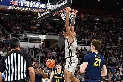 Dec 20, 2022; Providence, Rhode Island, USA; Providence Friars forward Ed Croswell (5) during the first half against the Marquette Golden Eagles at Amica Mutual Pavilion. Mandatory Credit: Eric Canha-USA TODAY Sports
