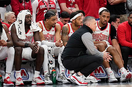 Jan 12, 2023; Columbus, Ohio, USA;  Ohio State Buckeyes forward Zed Key (23) looks to Ohio State Buckeyes head coach Chris Holtmann during the second half of the men   s NCAA division I basketball game between the Ohio State Buckeyes and the Minnesota Golden Gophers at Value City Arena. Mandatory Credit: Joseph Scheller-The Columbus Dispatch

Basketball Ceb Mbk Minnesota Minnesota At Ohio State