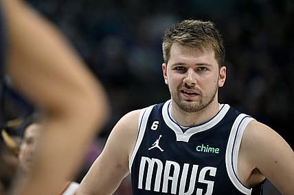 Mar 5, 2023; Dallas, Texas, USA; Dallas Mavericks guard Luka Doncic (77) during the game between the Dallas Mavericks and the Phoenix Suns at the American Airlines Center. Mandatory Credit: Jerome Miron-USA TODAY Sports