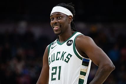 Mar 29, 2023; Indianapolis, Indiana, USA;Milwaukee Bucks guard Jrue Holiday (21) in the first quarter against the Indiana Pacers at Gainbridge Fieldhouse. Mandatory Credit: Trevor Ruszkowski-USA TODAY Sports