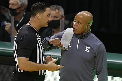 (File photo) Pistons assistant general manager Rob Murphy (pictured as head coach at Eastern Michigan) was fired following an investigation into workplace conduct. Mandatory Credit: Raj Mehta-USA TODAY Sports