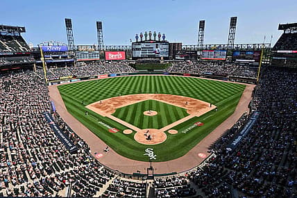 Jun 24, 2023; Chicago, Illinois, USA;  A general view of Guaranteed Rate Field during a game between the Chicago White Sox and the Boston Red Sox. Mandatory Credit: Jamie Sabau-USA TODAY Sports