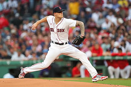 Jun 16, 2023; Boston, Massachusetts, USA; Boston Red Sox starting pitcher Tanner Houck (89) throws a pitch during the first inning against the New York Yankees at Fenway Park. Mandatory Credit: Paul Rutherford-USA TODAY Sports