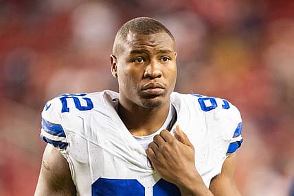 October 8, 2023; Santa Clara, California, USA; Dallas Cowboys defensive end Dorance Armstrong (92) after the game against the San Francisco 49ers at Levi's Stadium. Mandatory Credit: Kyle Terada-USA TODAY Sports