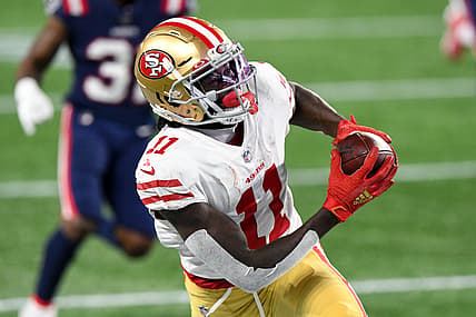Brandon Aiyuk against the New England Patriots