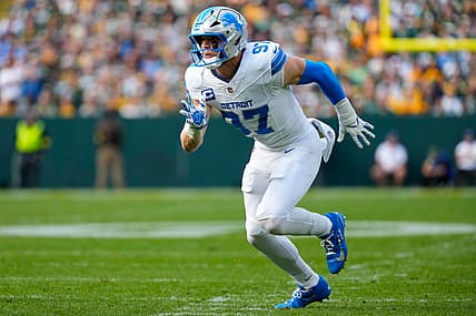 Detroit Lions defensive end Aidan Hutchinson