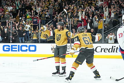 Chandler Stephenson and Mark Stone (Photo- Vegas Golden Knights via Twitter)