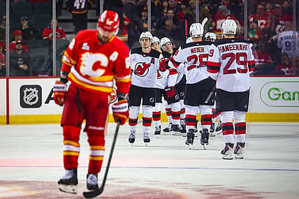 NHL: New Jersey Devils at Calgary Flames