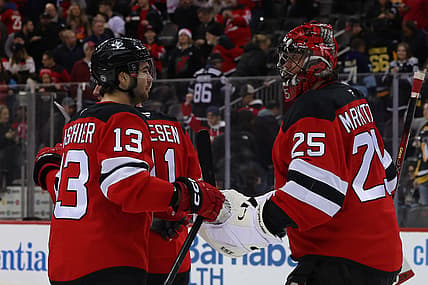 NHL: Pittsburgh Penguins at New Jersey Devils