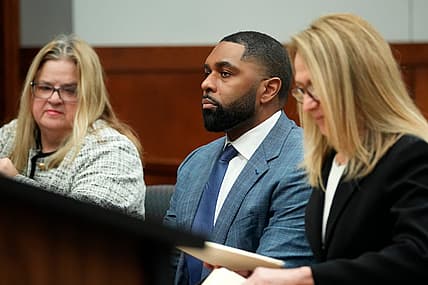 Former University of Michigan football coach Sherrone Moore makes an appearance at the 14A1 District Court in Ann Arbor on