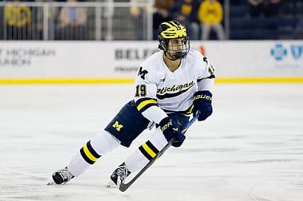 NCAA Hockey: Penn State at Michigan, michael hage, montreal canadiens prospect
